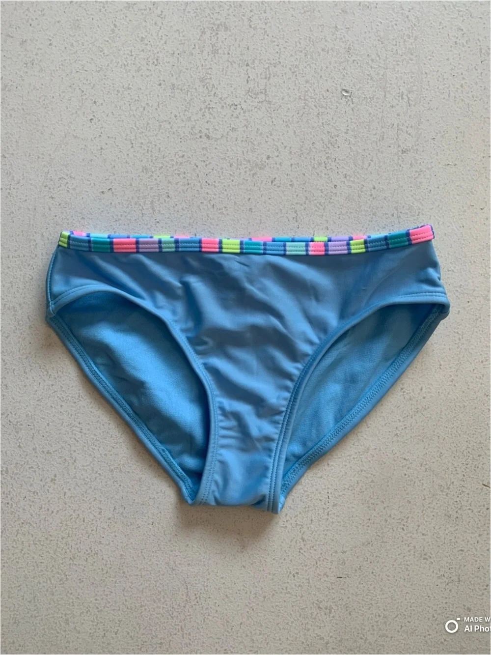 Cat & Jack Girls Blue Striped Bikini Set Size Medium NWT Beach Vacation